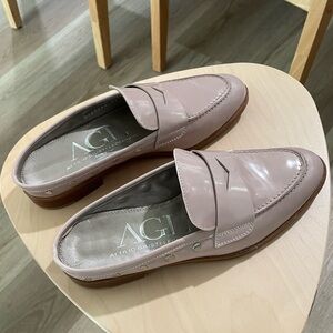 AGL patent leather studded accent mules